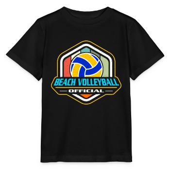 Beach Volleyball Official Volleyball Set Beachball - Stanley/Stella Kinder T-Shirt MINI CREATOR  - Schwarz - Vorne - Mikhail (115cm)