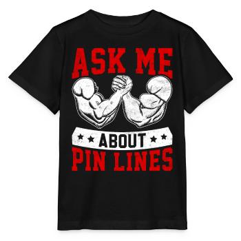 Arm wrestling arm wrestler - Stanley/Stella MINI CREATOR Kids’ T-Shirt - black - Front - Mikhail (115cm)