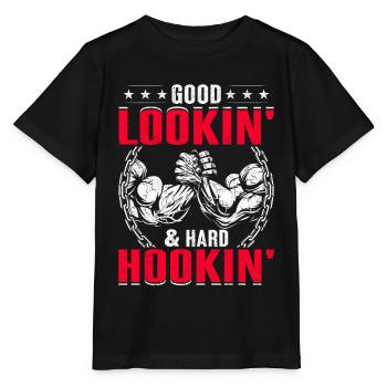 Arm wrestling arm wrestler - Stanley/Stella MINI CREATOR Kids’ T-Shirt - black - Front - Mikhail (115cm)