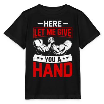 Arm wrestling arm wrestler - Stanley/Stella MINI CREATOR Kids’ T-Shirt - black - Front - Mikhail (115cm)