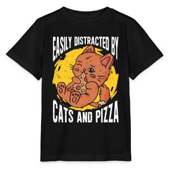 Pizza Italie Pizza Pizza Cuisine - T-shirt bio MINI CREATOR Stanley/Stella Enfant - noir - Devant - Mikhail (115cm)