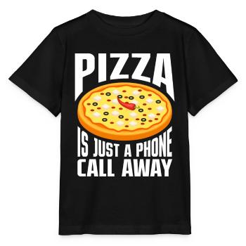 Pizza Italie Pizza Pizza Cuisine - T-shirt bio MINI CREATOR Stanley/Stella Enfant - noir - Devant - Mikhail (115cm)