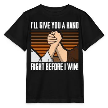 Arm wrestling arm wrestler - Stanley/Stella MINI CREATOR Kids’ T-Shirt - black - Front - Mikhail (115cm)