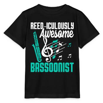 Bassoon - Stanley/Stella MINI CREATOR Kids’ T-Shirt - black - Front - Mikhail (115cm)