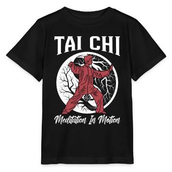 Tai Chi Meditation In Motion Qigong Tai Chi Lover - Stanley/Stella MINI CREATOR Kids’ T-Shirt - black - Front - Mikhail (115cm)