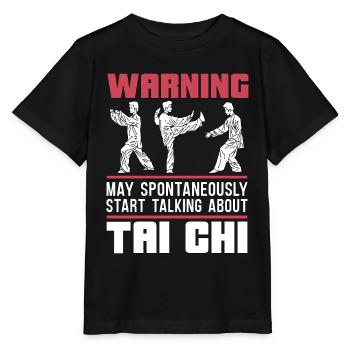 L’avertissement de Tai Chi peut spontanément commencer le Taijiquan - T-shirt bio MINI CREATOR Stanley/Stella Enfant - noir - Devant - Mikhail (115cm)