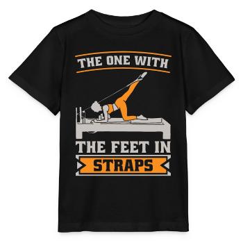 Pilates Celui avec les pieds dans les sangles Reformer - T-shirt bio MINI CREATOR Stanley/Stella Enfant - noir - Devant - Mikhail (115cm)
