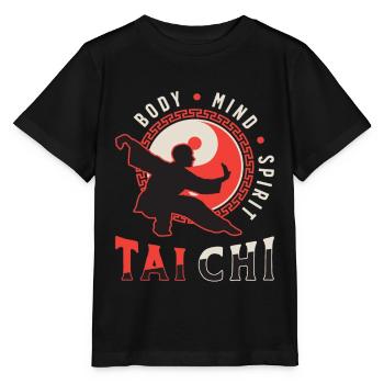 Tai Chi Corps Tai Chi Méditation Qigong - T-shirt bio MINI CREATOR Stanley/Stella Enfant - noir - Devant - Mikhail (115cm)