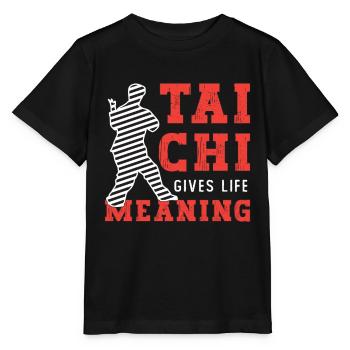 Le Tai Chi donne un sens à la vie La méditation Taijiquan - T-shirt bio MINI CREATOR Stanley/Stella Enfant - noir - Devant - Mikhail (115cm)