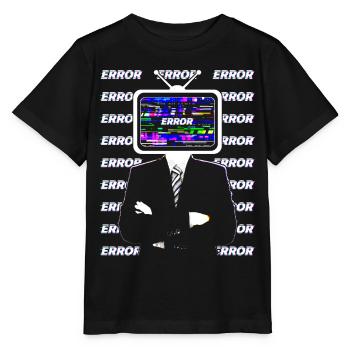 Weirdcore Ästhetik TV Kopfstörung - Stanley/Stella Kinder T-Shirt MINI CREATOR  - Schwarz - Vorne - Mikhail (115cm)