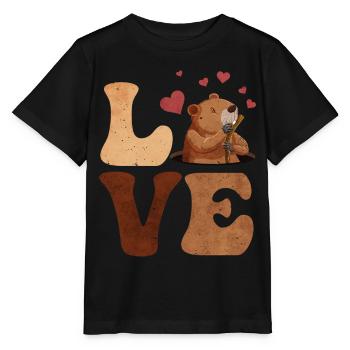 Biberdamm - Stanley/Stella Kinder T-Shirt MINI CREATOR  - Schwarz - Vorne - Mikhail (115cm)