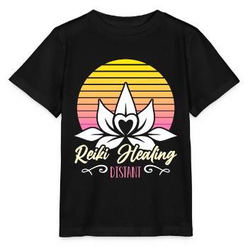 Guérison Reiki Méditation de guérison d’énergie lointaine - T-shirt bio MINI CREATOR Stanley/Stella Enfant - noir - Devant - Mikhail (115cm)