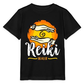 Reiki Healer Meditation Energy Healing Spiritual - Stanley/Stella MINI CREATOR Kids’ T-Shirt - black - Front - Mikhail (115cm)