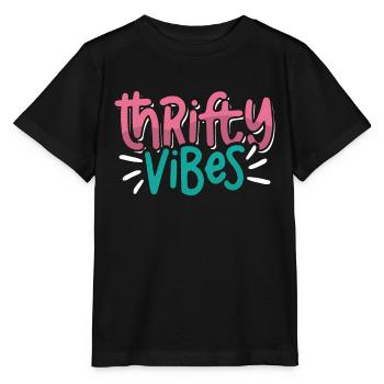 Thrift Shopping Thrifty Vibes Second Hand Thrifter - Stanley/Stella MINI CREATOR Kids’ T-Shirt - black - Front - Mikhail (115cm)