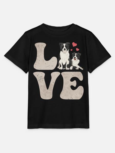 Border Collie Hund - Stanley/Stella Kinder T-Shirt MINI CREATOR - Schwarz