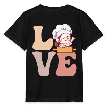 Bread baker Baking bread - Stanley/Stella MINI CREATOR Kids’ T-Shirt - black - Front - Mikhail (115cm)