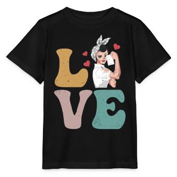 Cafeteria employee Lunch Lady - Stanley/Stella MINI CREATOR Kids’ T-Shirt - black - Front - Mikhail (115cm)