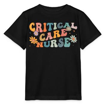 Groovy Infirmière en soins intensifs Soins intensifs IA en soins intensifs - T-shirt bio MINI CREATOR Stanley/Stella Enfant - noir - Devant - Mikhail (115cm)