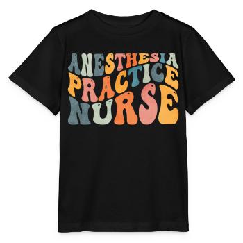 Groovy Anästhesie Praxis Krankenschwester Krankenp - Stanley/Stella Kinder T-Shirt MINI CREATOR  - Schwarz - Vorne - Mikhail (115cm)