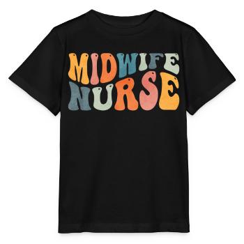 Groovy Hebamme Krankenschwester Labor Entbindung K - Stanley/Stella Kinder T-Shirt MINI CREATOR  - Schwarz - Vorne - Mikhail (115cm)