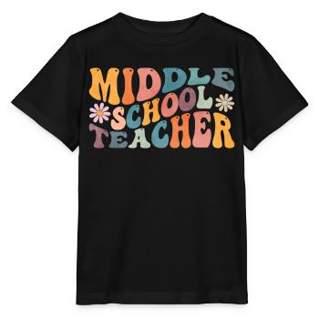 Groovy Middle School Teacher Primary Education - Stanley/Stella MINI CREATOR Kids’ T-Shirt - black - Front - Mikhail (115cm)