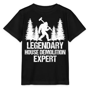 Funny demolition Sasquatch - Stanley/Stella MINI CREATOR Kids’ T-Shirt - black - Front - Mikhail (115cm)