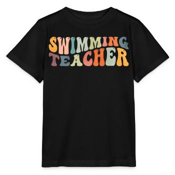 Groovy Swim Instructor Swimmer Swim Coach - Stanley/Stella MINI CREATOR Kids’ T-Shirt - black - Front - Mikhail (115cm)
