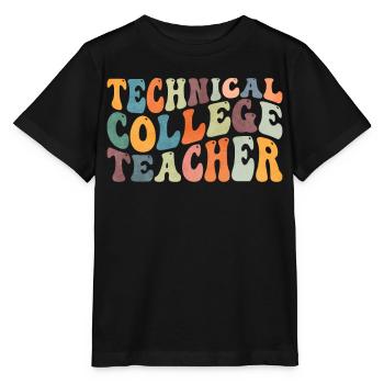 Groovy professeur du Collège Technique - T-shirt bio MINI CREATOR Stanley/Stella Enfant - noir - Devant - Mikhail (115cm)
