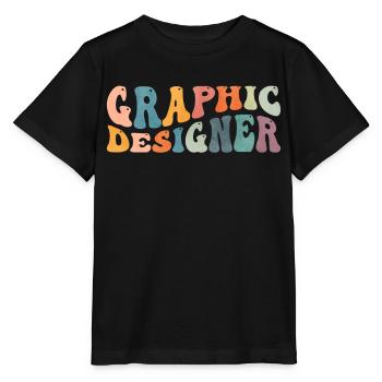 Groovy Graphic Designer Designing - Stanley/Stella MINI CREATOR Kids’ T-Shirt - black - Front - Mikhail (115cm)