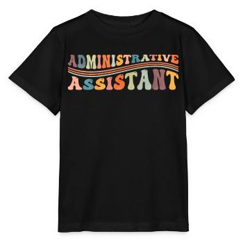 Groovy Administrative Assistant Administrative Secretary - Stanley/Stella MINI CREATOR Kids’ T-Shirt - black - Front - Mikhail (115cm)