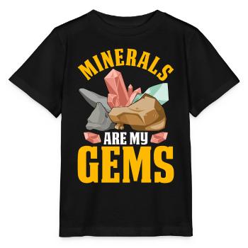 Lustige Mineralienjagd Felsen Geologe - Stanley/Stella Kinder T-Shirt MINI CREATOR  - Schwarz - Vorne - Mikhail (115cm)