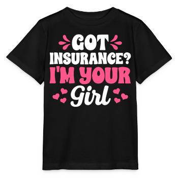 Drôle de courtier d’assurance - T-shirt bio MINI CREATOR Stanley/Stella Enfant - noir - Devant - Mikhail (115cm)