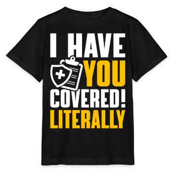 Drôle de courtier d’assurance - T-shirt bio MINI CREATOR Stanley/Stella Enfant - noir - Devant - Mikhail (115cm)