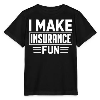 Drôle de courtier d’assurance - T-shirt bio MINI CREATOR Stanley/Stella Enfant - noir - Devant - Mikhail (115cm)