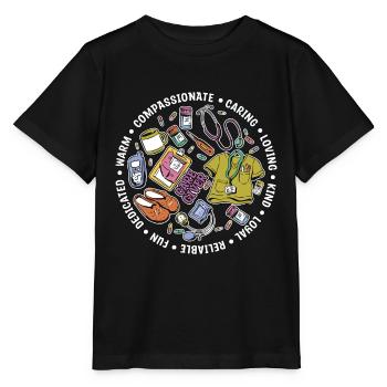 Caregiving Caregiver Compassionate Caregiving Crew - Stanley/Stella MINI CREATOR Kids’ T-Shirt - black - Front - Mikhail (115cm)