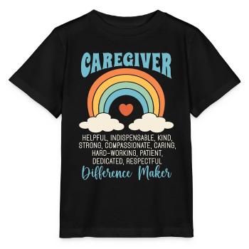 Aidant aidant Aidant indépendant utile - T-shirt bio MINI CREATOR Stanley/Stella Enfant - noir - Devant - Mikhail (115cm)