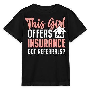 Drôle de courtier d’assurance - T-shirt bio MINI CREATOR Stanley/Stella Enfant - noir - Devant - Mikhail (115cm)
