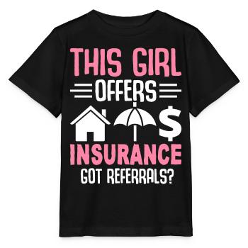 Drôle de courtier d’assurance - T-shirt bio MINI CREATOR Stanley/Stella Enfant - noir - Devant - Mikhail (115cm)