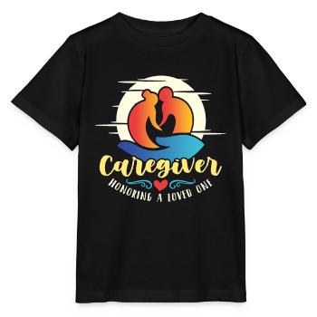 Caregiving Caregiver Honoring A Loved Caretaker - Stanley/Stella MINI CREATOR Kids’ T-Shirt - black - Front - Mikhail (115cm)