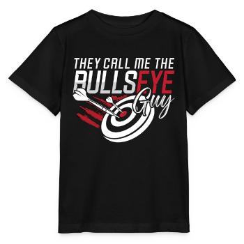 Darts Ils m’appellent le joueur de fléchettes Bullseye Darter - T-shirt bio MINI CREATOR Stanley/Stella Enfant - noir - Devant - Mikhail (115cm)