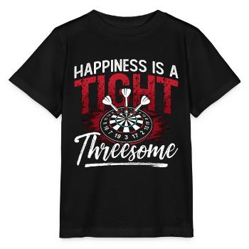 Darts Happiness Is A Tight Threesome Dart Playing - Stanley/Stella MINI CREATOR Kids’ T-Shirt - black - Front - Mikhail (115cm)
