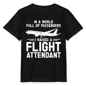 Flight Attendant Papa Stewardess Flight Attendant - Stanley/Stella MINI CREATOR Kids’ T-Shirt - black - Front - Mikhail (115cm)