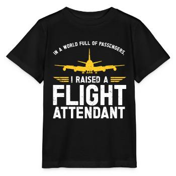 Flight Attendant Papa Stewardess Flight Attendant - Stanley/Stella MINI CREATOR Kids’ T-Shirt - black - Front - Mikhail (115cm)