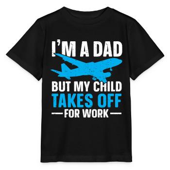 Flight Attendant Papa Stewardess Flight Attendant - Stanley/Stella MINI CREATOR Kids’ T-Shirt - black - Front - Mikhail (115cm)