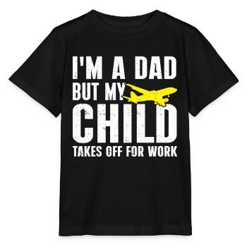 Flight Attendant Papa Stewardess Flight Attendant - Stanley/Stella MINI CREATOR Kids’ T-Shirt - black - Front - Mikhail (115cm)