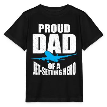 Flight Attendant Papa Stewardess Flight Attendant - Stanley/Stella MINI CREATOR Kids’ T-Shirt - black - Front - Mikhail (115cm)