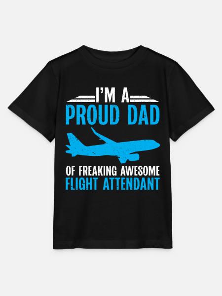 Flugbegleiter Papa Stewardess Flugbegleiter - Stanley/Stella Kinder T-Shirt MINI CREATOR - Schwarz