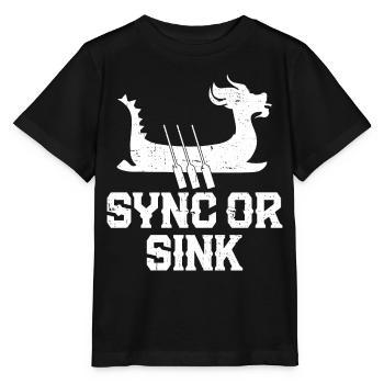 Drôle de pagaie de course de bateau-dragon - T-shirt bio MINI CREATOR Stanley/Stella Enfant - noir - Devant - Mikhail (115cm)