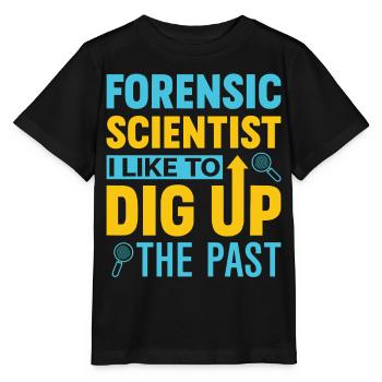 Funny scientific investigator - Stanley/Stella MINI CREATOR Kids’ T-Shirt - black - Front - Mikhail (115cm)