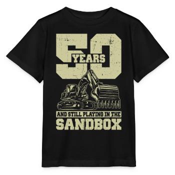 Conducteur de pelle 50 anniversaire - T-shirt bio MINI CREATOR Stanley/Stella Enfant - noir - Devant - Mikhail (115cm)